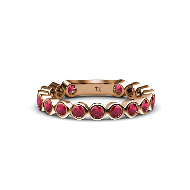 Ashlyn 2.30 mm Ruby 3/4 Eternity Band 