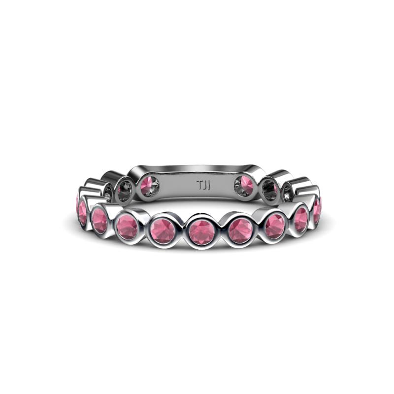 Ashlyn 2.30 mm Rhodolite Garnet 3/4 Eternity Band 