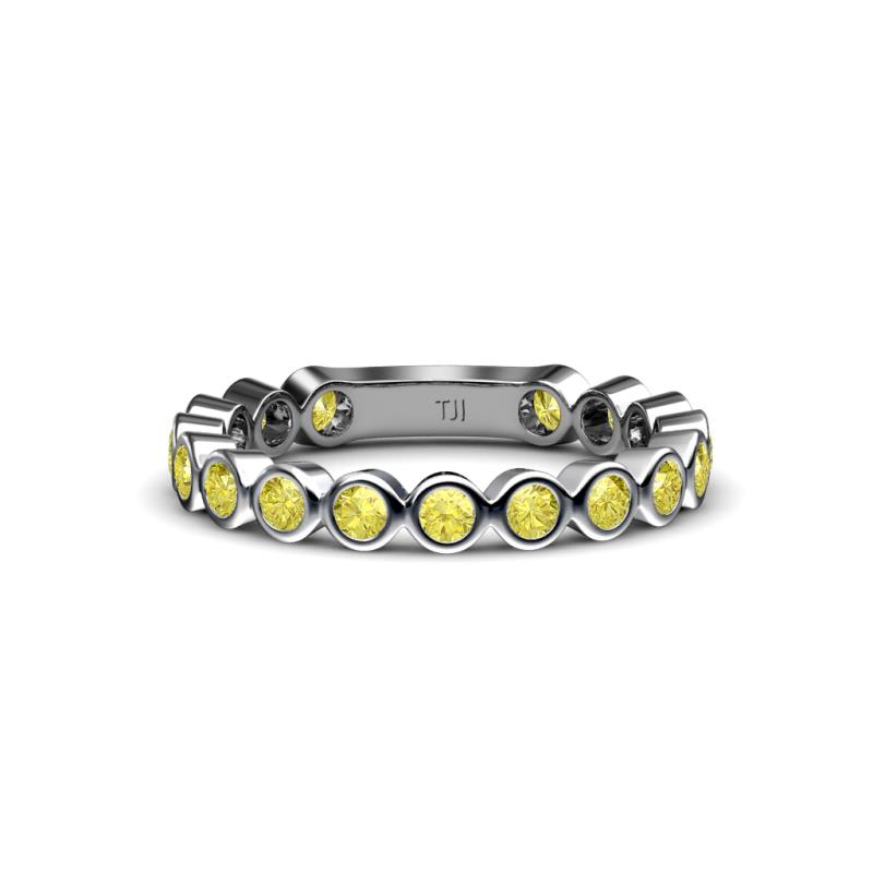 Ashlyn 2.30 mm Yellow Sapphire 3/4 Eternity Band 