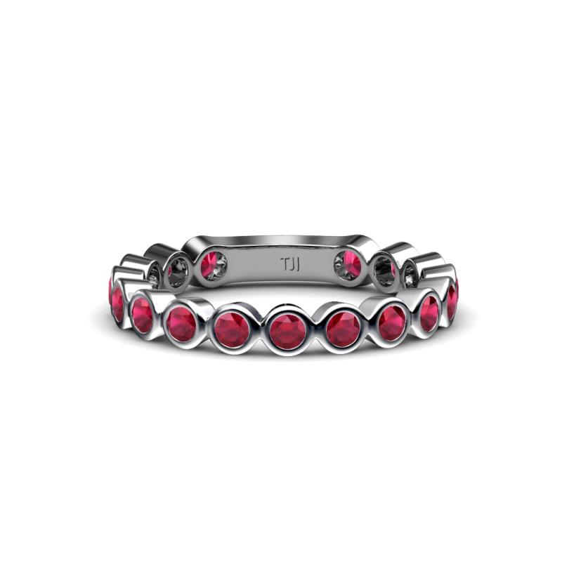 Ashlyn 2.30 mm Ruby 3/4 Eternity Band 