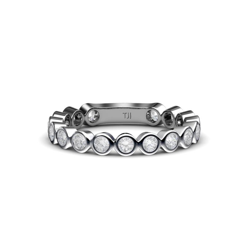 Ashlyn 2.30 mm White Sapphire 3/4 Eternity Band 