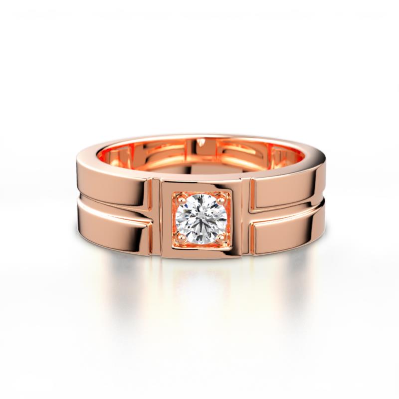 Marcus 0.25 ct Lab Grown Diamond Solitaire Men Wedding Band (6 mm) 