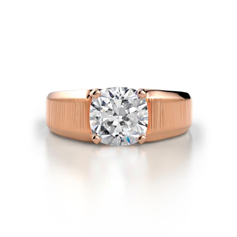 Jude IGI Certified 2.00 ct Cushion Brilliant Cut Lab Grown Diamond Solitaire Men Wedding Band (7 mm) 