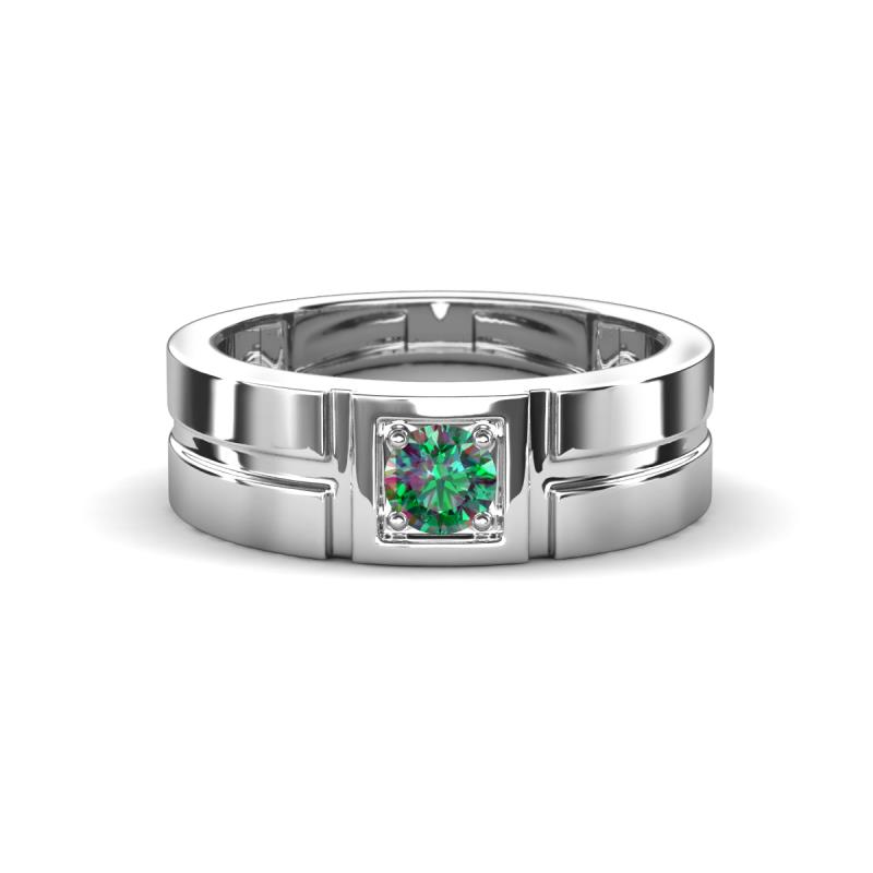 Marcus 0.30 ct Created Alexandrite Solitaire Men Wedding Band (6 mm) 