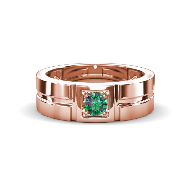 Marcus 0.30 ct Created Alexandrite Solitaire Men Wedding Band (6 mm) 