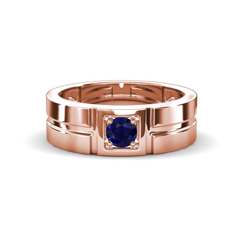 Marcus 0.30 ct Blue Sapphire Men Wedding Band (6 mm) 
