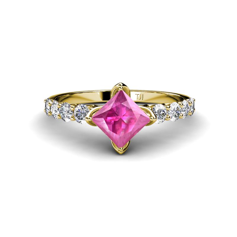 Alicia 2.07 ctw Created Pink Sapphire and Lab Grown Diamond Engagement Ring 