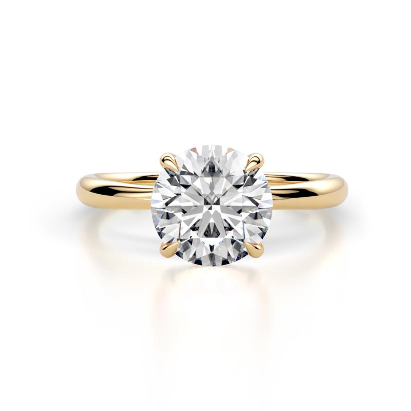 Solina 2.13 ctw IGI Certified Round Lab Grown Diamond accented Lab Grown Diamond Hidden Halo Women Engagement Ring 