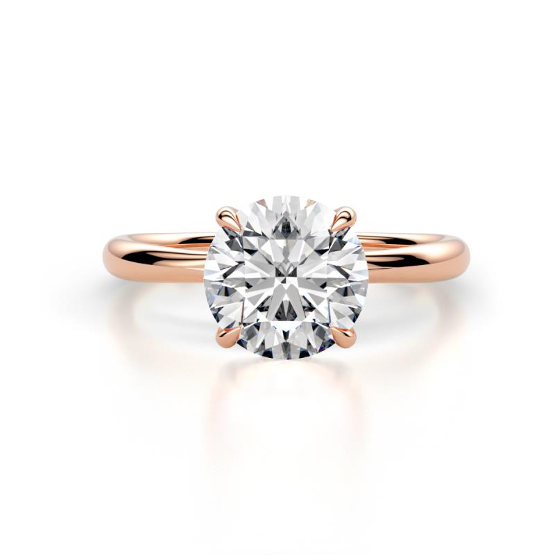 Solina 2.13 ctw IGI Certified Round Lab Grown Diamond accented Lab Grown Diamond Hidden Halo Women Engagement Ring 