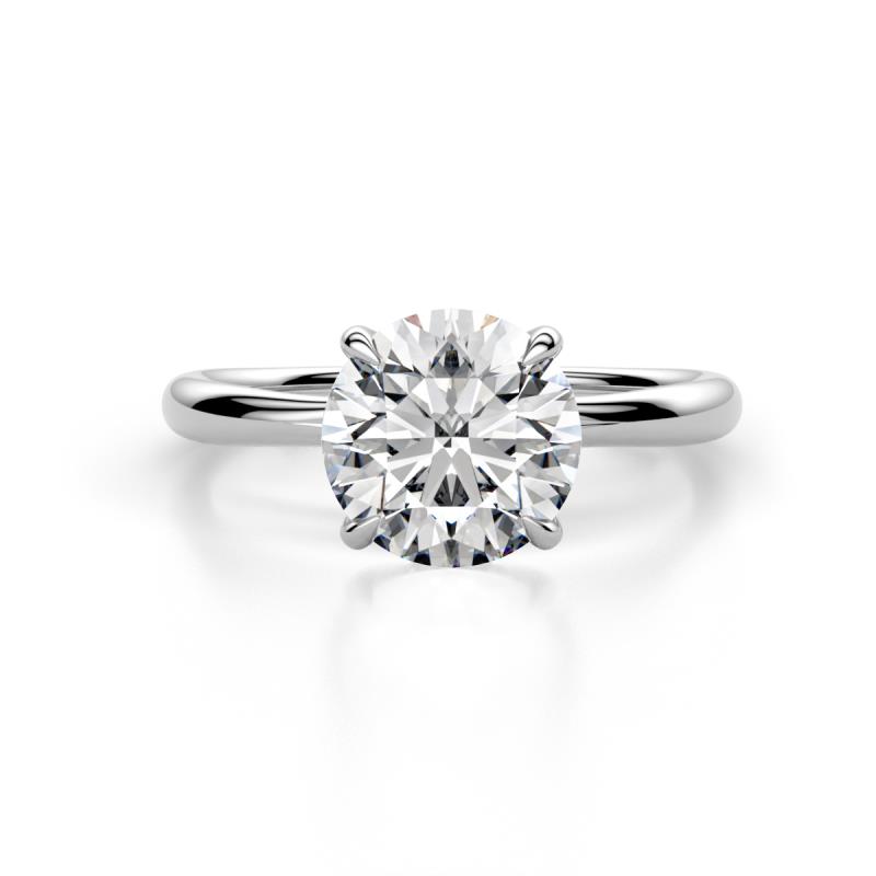 Solina 2.13 ctw IGI Certified Round Lab Grown Diamond accented Lab Grown Diamond Hidden Halo Women Engagement Ring 