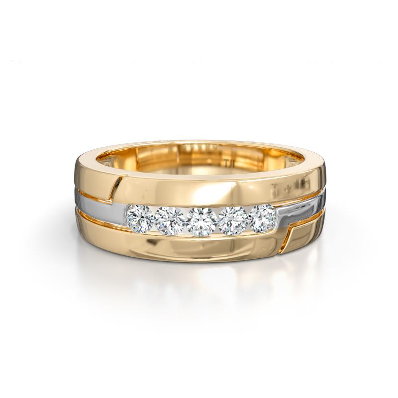 Brandon 0.30 ctw Lab Grown Diamonds High Polished Men Wedding Band (7 mm) 