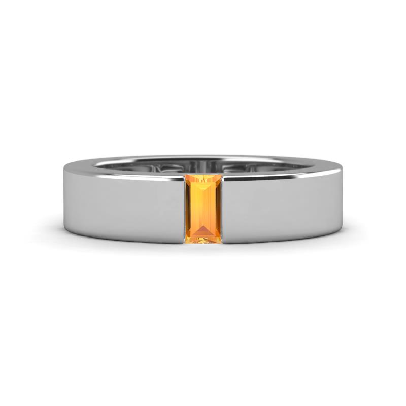 Carter 0.25 ct Baguette Shape Citrine Men Wedding Band (5 mm) 