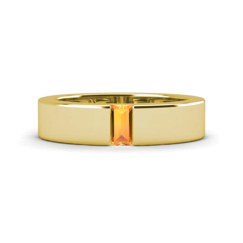 Carter 0.25 ct Baguette Shape Citrine Men Wedding Band (5 mm) 