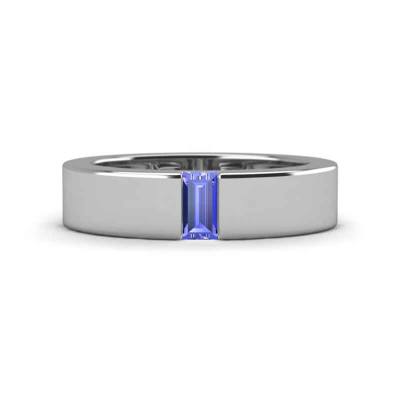 Carter 0.30 ct Baguette Shape Tanzanite Men Wedding Band (5 mm) 