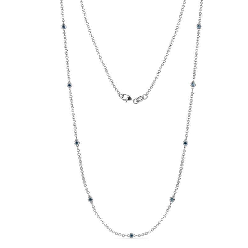 Adia (9 Stn/2mm) London Blue Topaz on Cable Necklace 