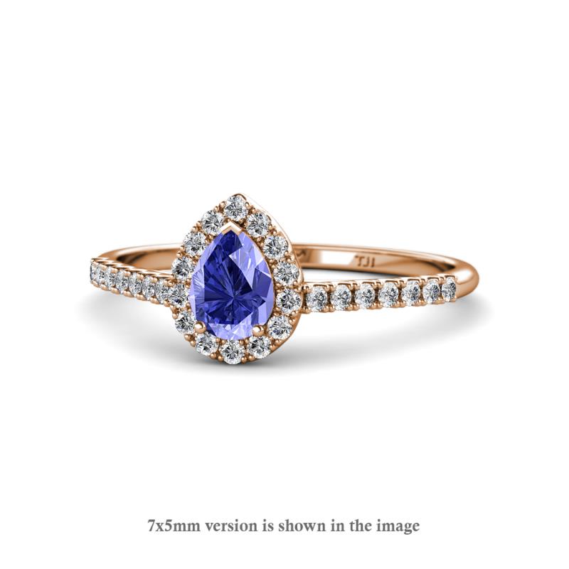 Arella 1.85 ctw Tanzanite and Lab Grown Diamond Women Halo Engagement Ring 