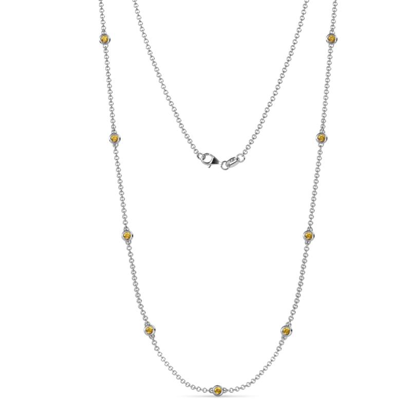 Adia (9 Stn/2.7mm) Citrine on Cable Necklace 
