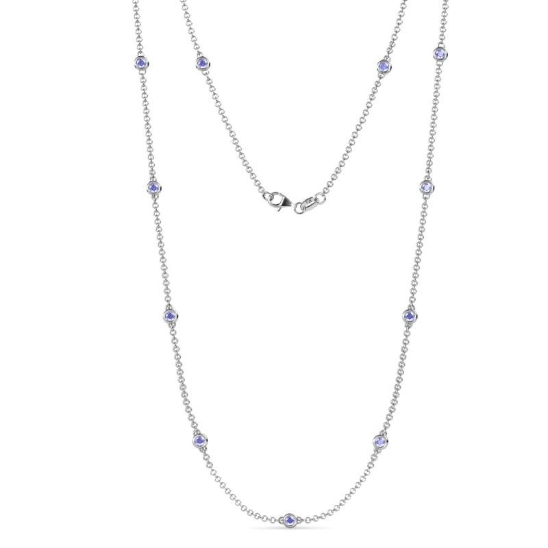 Asta (11 Stn/2.7mm) Tanzanite on Cable Necklace 