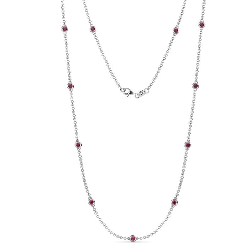 Asta (11 Stn/2.7mm) Ruby on Cable Necklace 