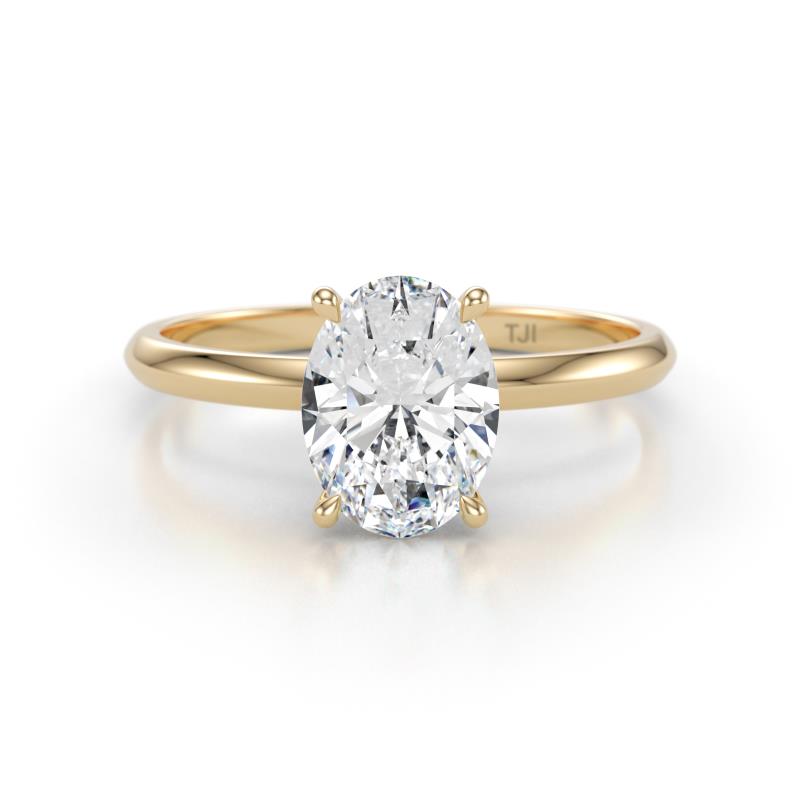 Elodie 4.00 ct IGI Certified Oval Shape Lab Grown Diamond Solitaire Engagement Ring 