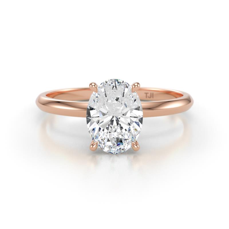 Elodie 4.00 ct IGI Certified Oval Shape Lab Grown Diamond Solitaire Engagement Ring 
