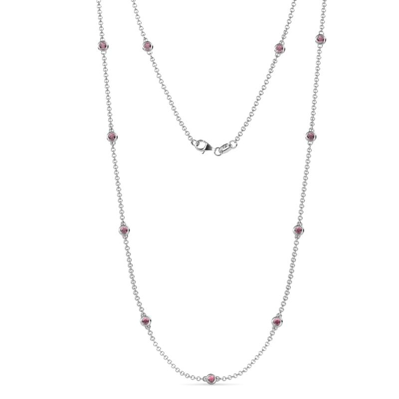 Asta (11 Stn/2.7mm) Rhodolite Garnet on Cable Necklace 