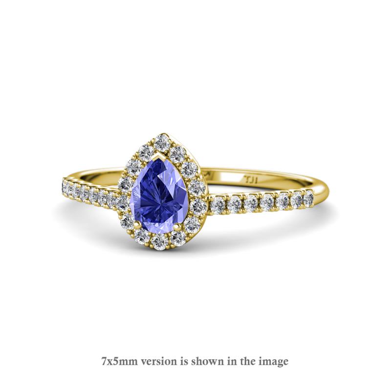 Arella 1.85 ctw Tanzanite and Diamond Women Halo Engagement Ring 