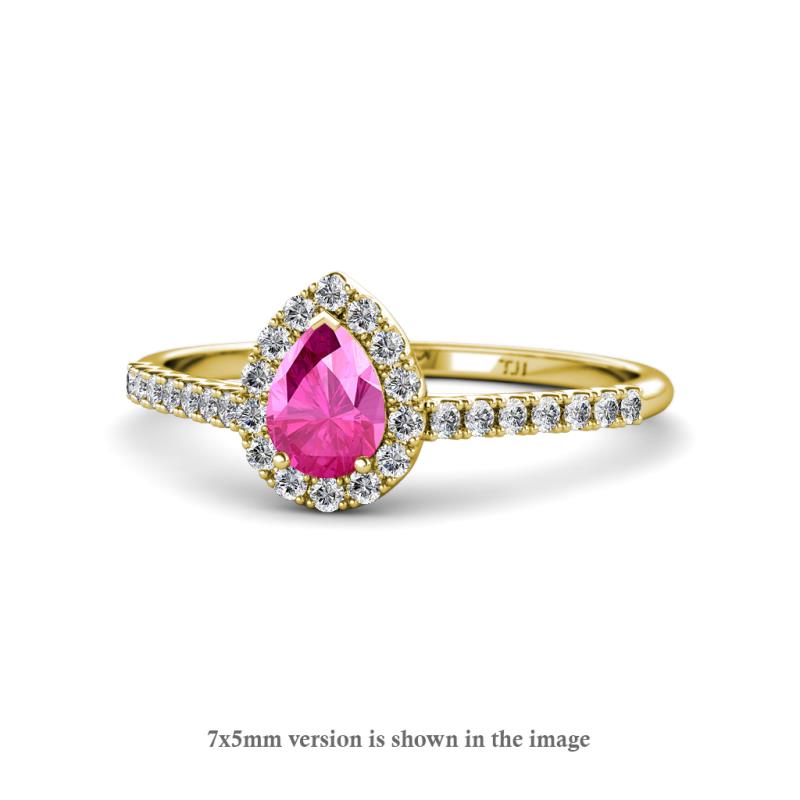 Arella Desire 2.05 ctw Pink Sapphire and Lab Grown Diamond Women Halo Engagement Ring 