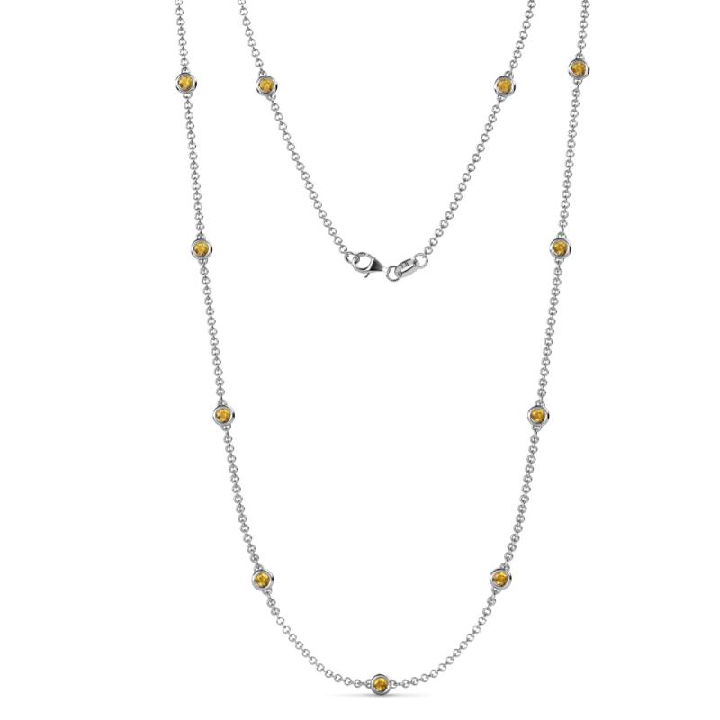 Asta (11 Stn/3.4mm) Citrine on Cable Necklace 