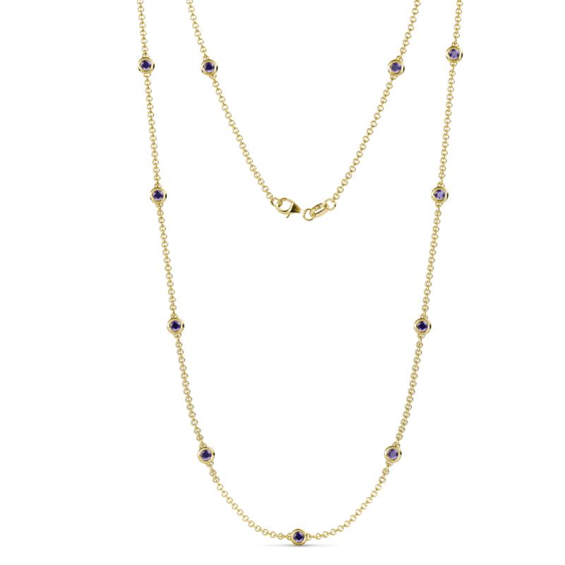 Asta (11 Stn/3.4mm) Iolite on Cable Necklace 
