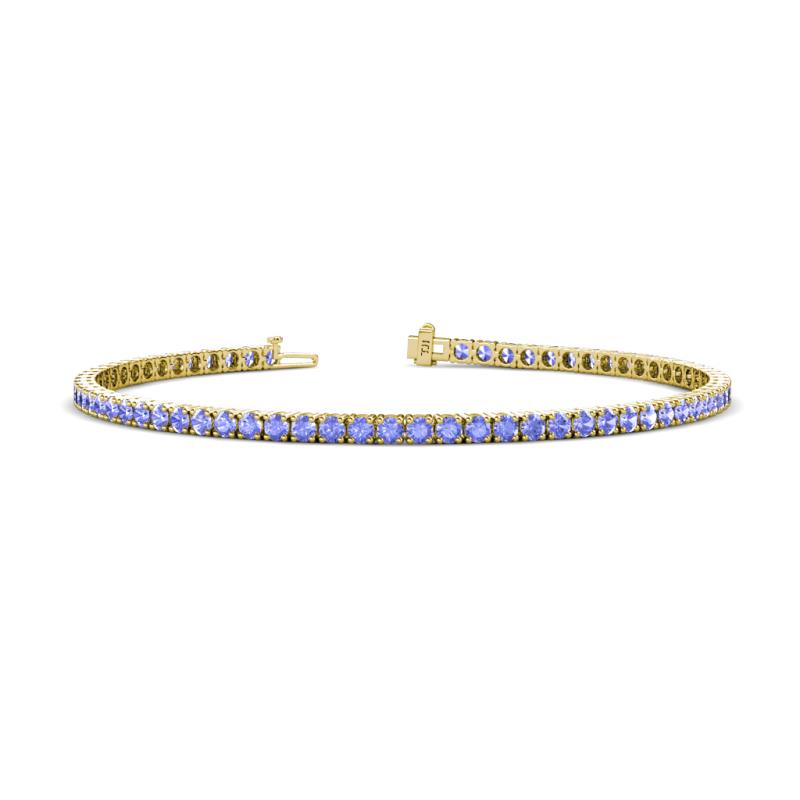 Leslie 2.40 mm Tanzanite Eternity Tennis Bracelet 