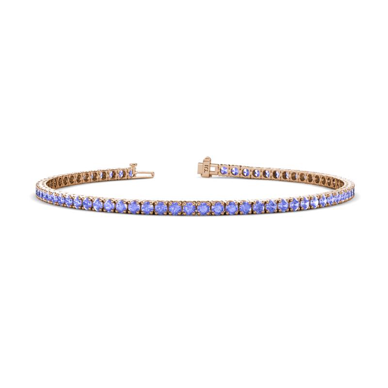 Leslie 2.40 mm Tanzanite Eternity Tennis Bracelet 