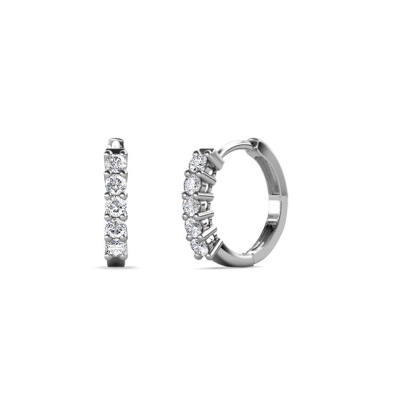 Aricia Petite 0.35 ctw Natural Diamond Women Hoop Earrings 