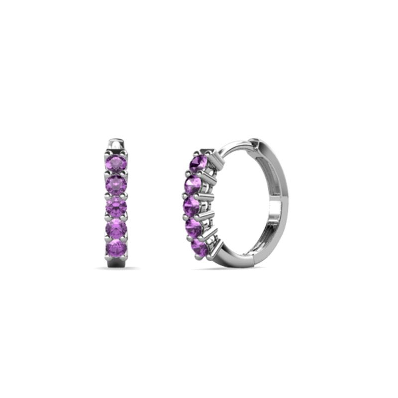 Aricia Petite 0.22 ctw Amethyst Women Hoop Earrings 