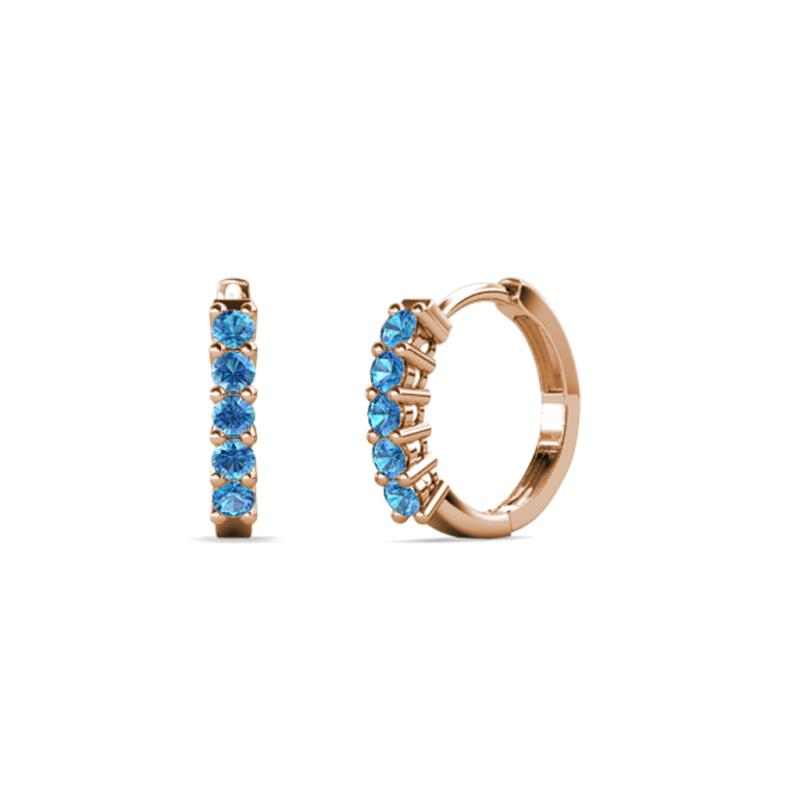 Aricia Petite 0.25 ctw Blue Topaz Women Hoop Earrings 