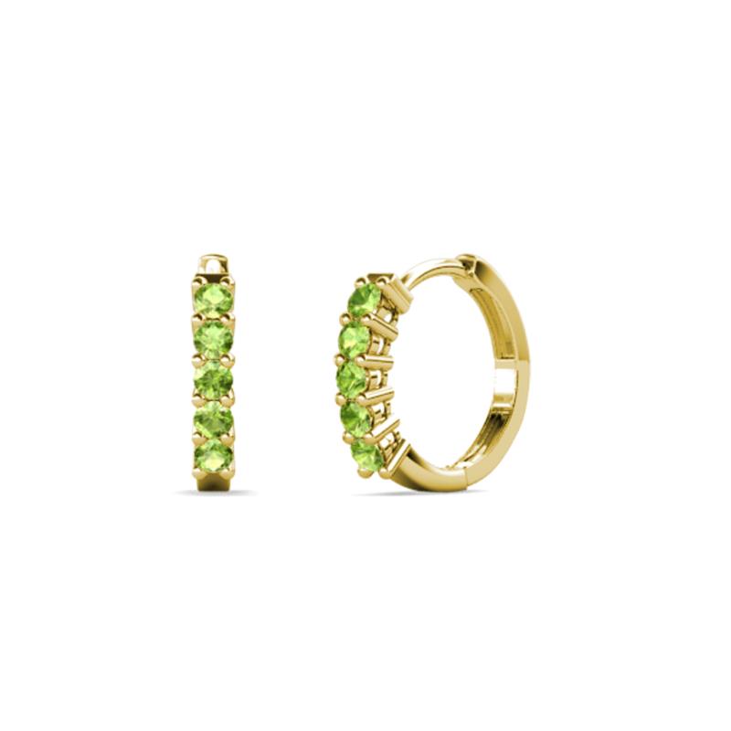 Aricia Petite 0.37 ctw Peridot Women Hoop Earrings 
