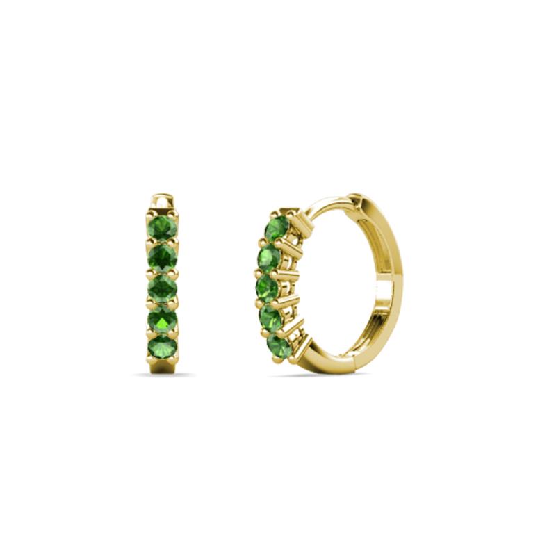 Aricia Petite 0.30 ctw Green Garnet Women Hoop Earrings 