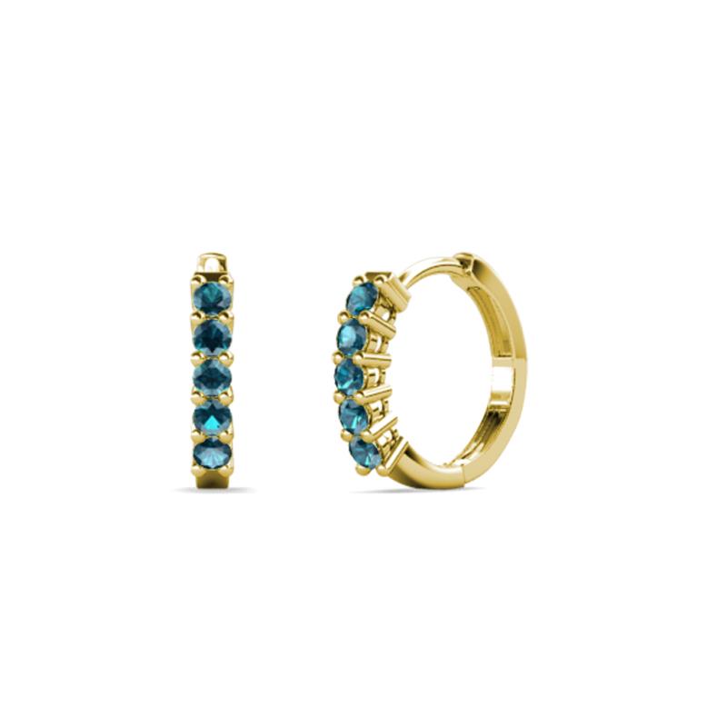 Aricia Petite 0.25 ctw London Blue Topaz Women Hoop Earrings 