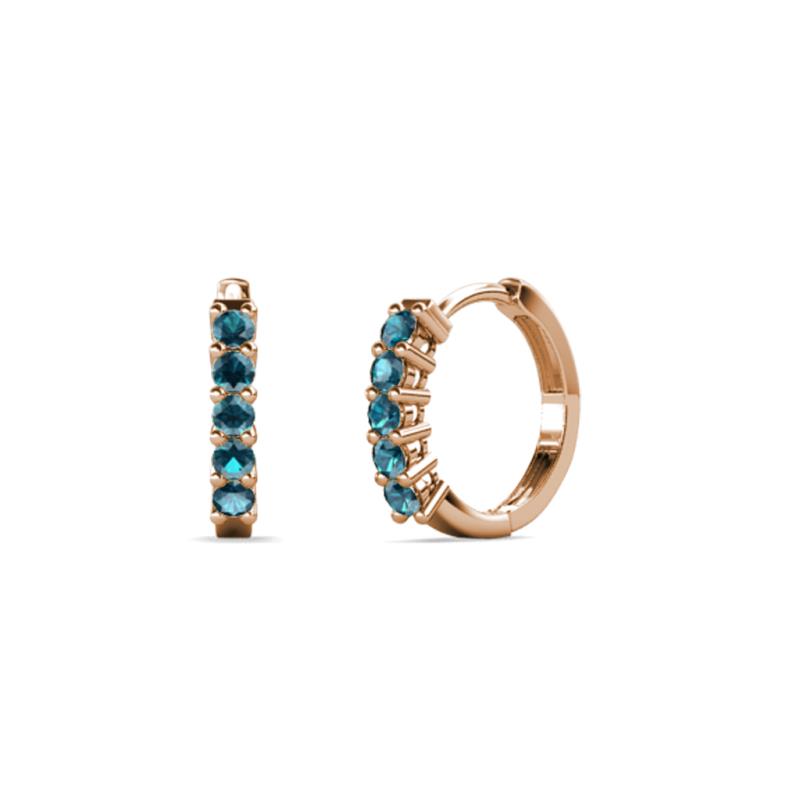 Aricia Petite 0.25 ctw London Blue Topaz Women Hoop Earrings 