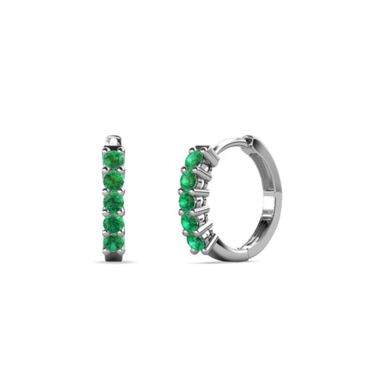 Aricia Petite 0.25 ctw Emerald Women Hoop Earrings 
