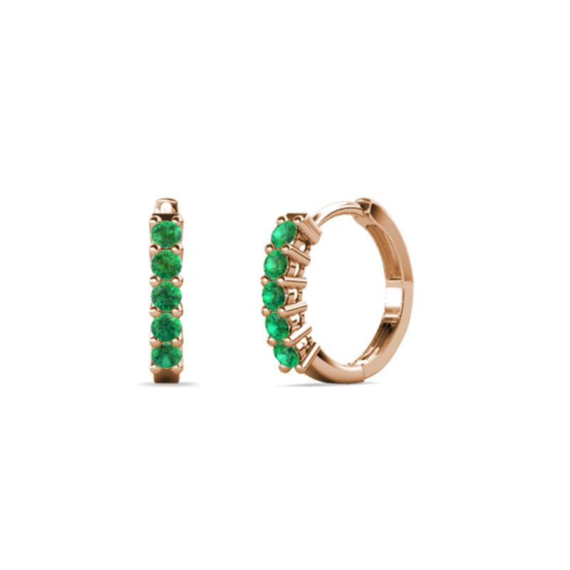 Aricia Petite 0.25 ctw Emerald Women Hoop Earrings 