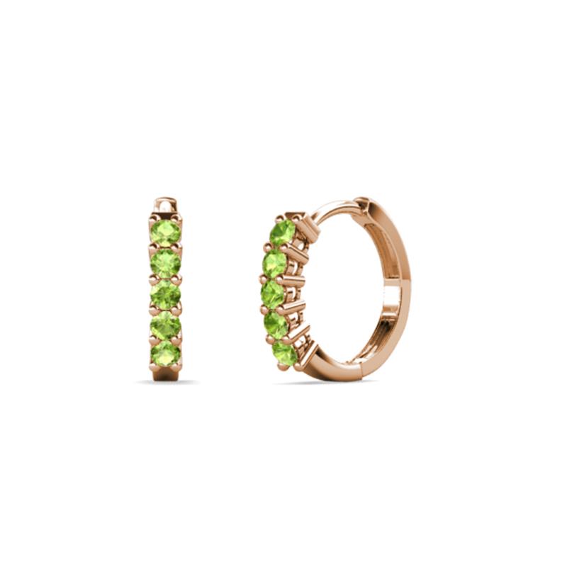 Aricia Petite 0.37 ctw Peridot Women Hoop Earrings 