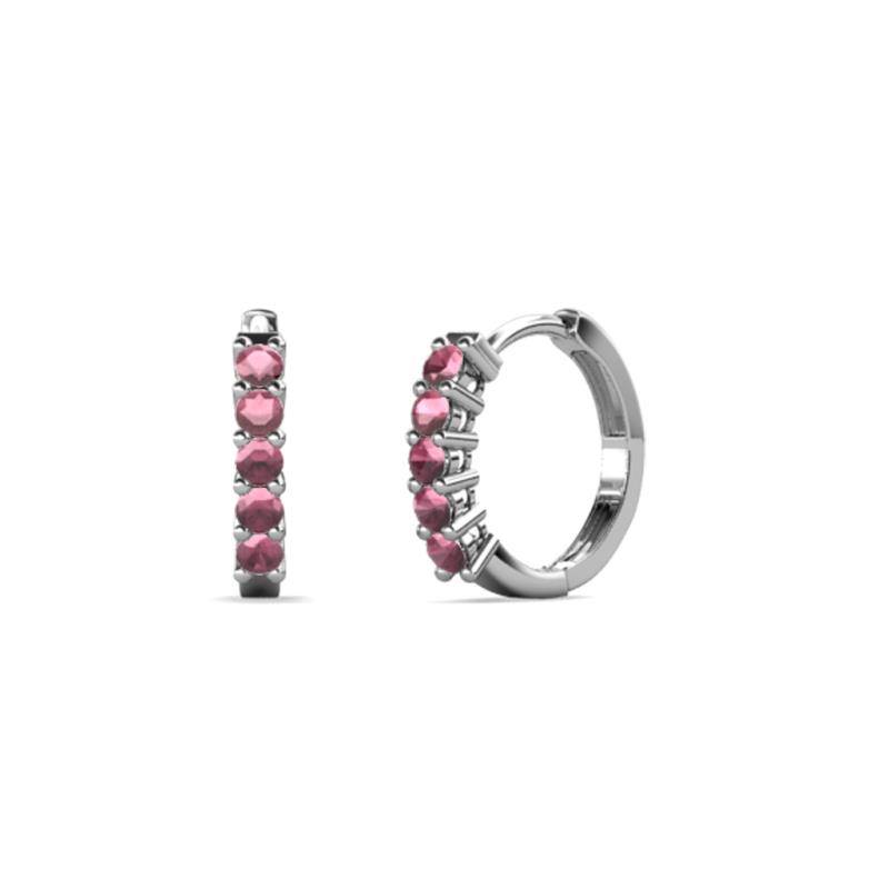Aricia Petite 0.37 ctw Rhodolite Garnet Women Hoop Earrings 