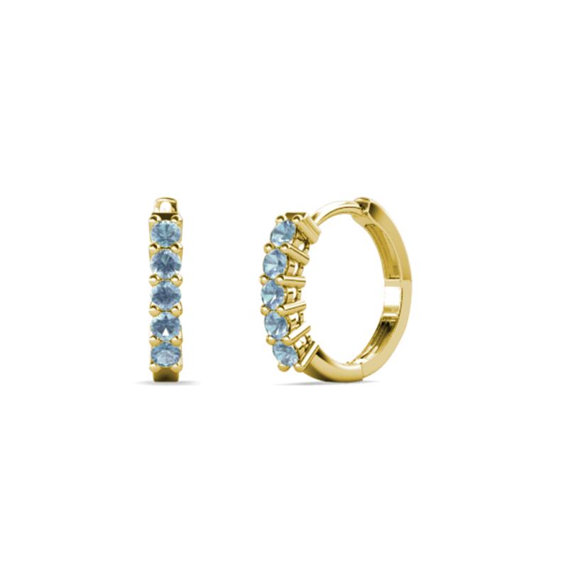 Aricia Petite 0.22 ctw Aquamarine Women Hoop Earrings 