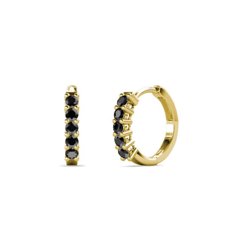 Aricia Petite 0.32 ctw Black Diamond Women Hoop Earrings 