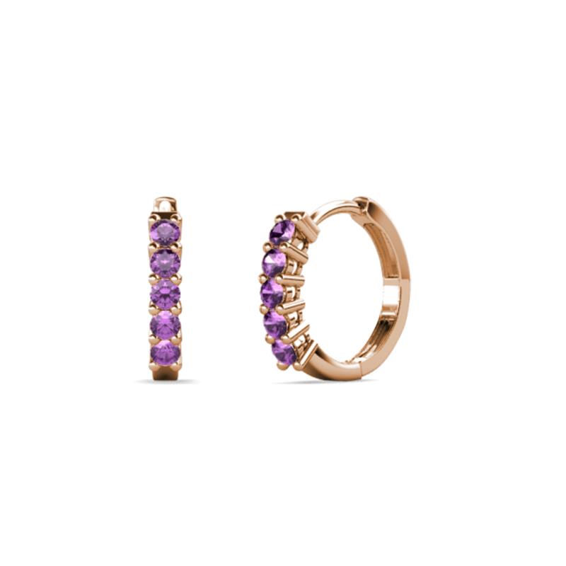 Aricia Petite 0.22 ctw Amethyst Women Hoop Earrings 