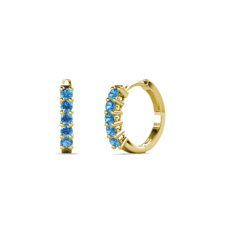 Aricia Petite 0.25 ctw Blue Topaz Women Hoop Earrings 