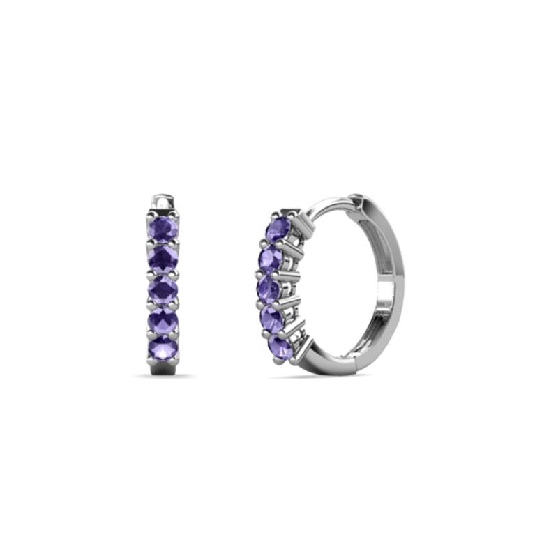 Aricia Petite 0.22 ctw Iolite Women Hoop Earrings 