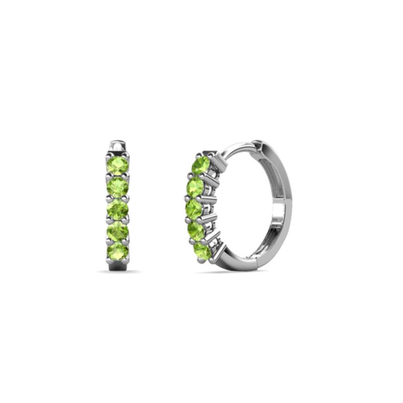 Aricia Petite 0.37 ctw Peridot Women Hoop Earrings 