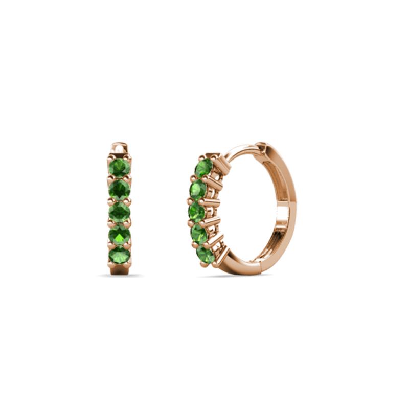 Aricia Petite 0.30 ctw Green Garnet Women Hoop Earrings 